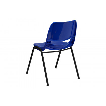 BLNK HERCULES Series Ergonomic Shell Stack Chair - Blue/Black, 17,75"H Seat