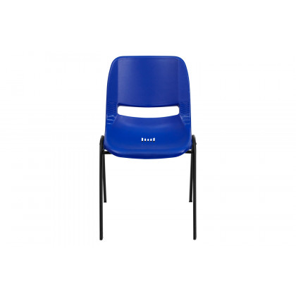 BLNK HERCULES Series Ergonomic Shell Stack Chair - Blue/Black, 17,75"H Seat