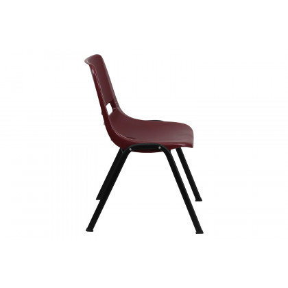 BLNK HERCULES Series Ergonomic Shell Stack Chair - Burgundy/Black, 17,75"H Seat