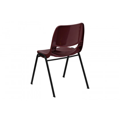 BLNK HERCULES Series Ergonomic Shell Stack Chair - Burgundy/Black, 17,75"H Seat