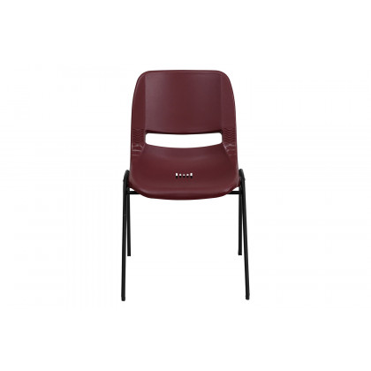 BLNK HERCULES Series Ergonomic Shell Stack Chair - Burgundy/Black, 17,75"H Seat