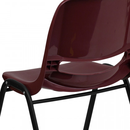 BLNK HERCULES Series Ergonomic Shell Stack Chair - Burgundy/Black, 17,75"H Seat