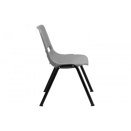 BLNK HERCULES Series Ergonomic Shell Stack Chair - Gray/Black, 17,75"H Seat