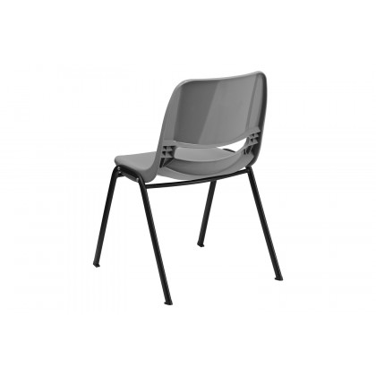 BLNK HERCULES Series Ergonomic Shell Stack Chair - Gray/Black, 17,75"H Seat