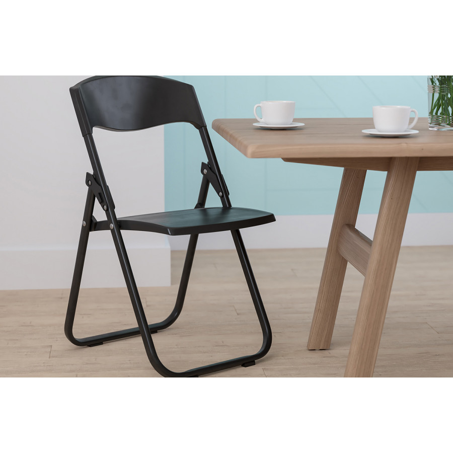 BLNK - HERCULES Series Plastic Heavy Duty Folding Chair with Built-in Ganging Brackets