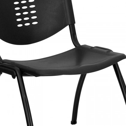 BLNK - HERCULES Series Plastic Stack Chair with Oval Cutout Back and Frame