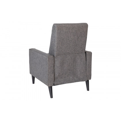 BLNK Ezra Fabric Mid-Century Modern Upholstered Button Tufted Pushback Recliner - Gray