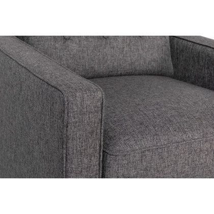 BLNK Ezra Fabric Mid-Century Modern Upholstered Button Tufted Pushback Recliner - Gray