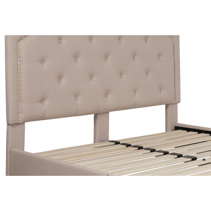 BLNK Brighton Tufted Upholstered Platform Bed - Beige, Full Size