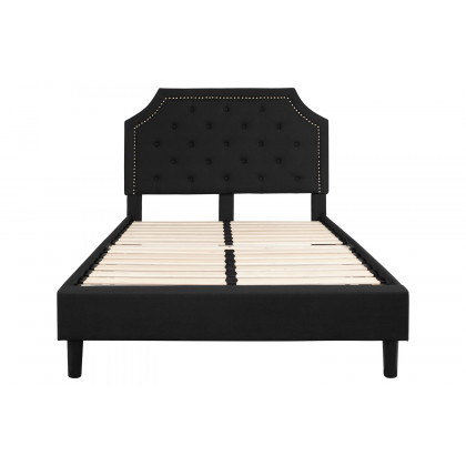 BLNK Brighton Tufted Upholstered Platform Bed - Black, Full Size