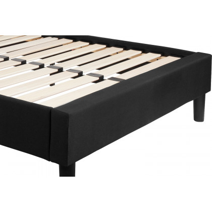 BLNK Brighton Tufted Upholstered Platform Bed - Black, Full Size
