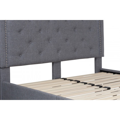 BLNK Brighton Tufted Upholstered Platform Bed - Light Gray, Full Size
