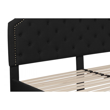 BLNK Brighton Tufted Upholstered Platform Bed - Black, King Size