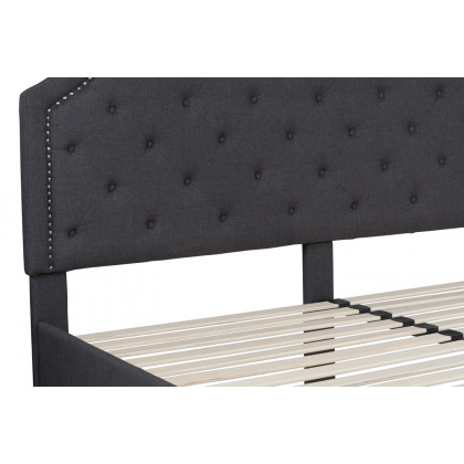BLNK Brighton Tufted Upholstered Platform Bed - Dark Gray, King Size