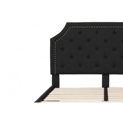 BLNK Brighton Tufted Upholstered Platform Bed - Black, Queen Size