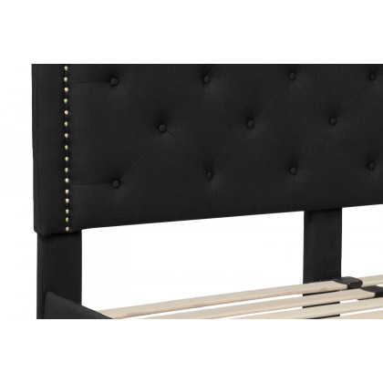 BLNK Brighton Tufted Upholstered Platform Bed - Black, Queen Size