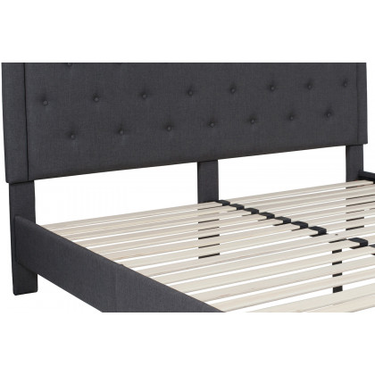 BLNK Roxbury Tufted Upholstered Platform Bed - Dark Gray, King Size