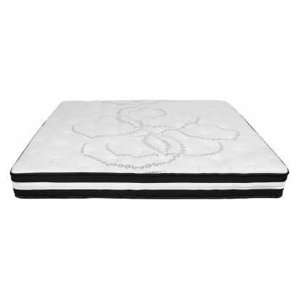 BLNK Roxbury Tufted Upholstered Platform Bed with 10" CertiPUR-US Certified Pocket Spring Mattress - Beige, King Size