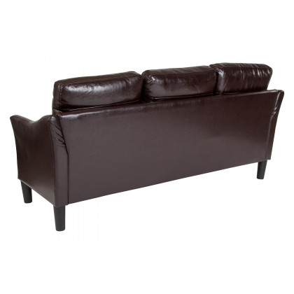 BLNK Asti LeatherSoft Upholstered Sofa - Brown