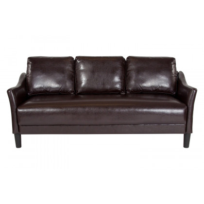 BLNK Asti LeatherSoft Upholstered Sofa - Brown