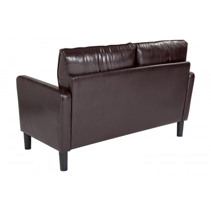 BLNK Washington Park LeatherSoft Upholstered Loveseat - Brown