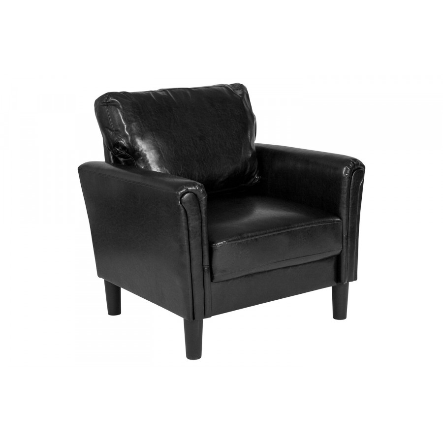 BLNK Bari LeatherSoft Upholstered Chair - Black