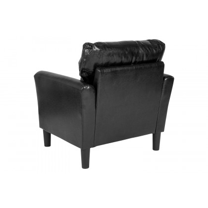 BLNK Bari LeatherSoft Upholstered Chair - Black