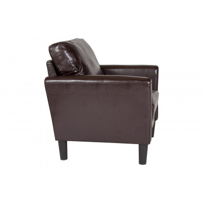 BLNK Bari LeatherSoft Upholstered Chair - Brown