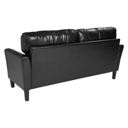 BLNK Bari LeatherSoft Upholstered Sofa - Black