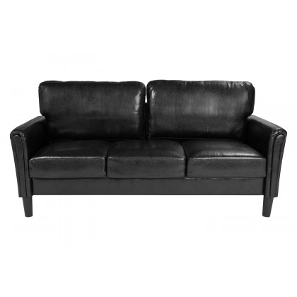 BLNK Bari LeatherSoft Upholstered Sofa - Black