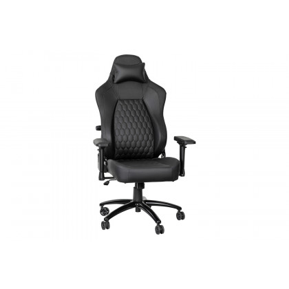 BLNK Falco Ergonomic Black High-Back Adjustable Gaming Chair with 4D Armrests, Headrest Pillow, and Adjustable Lumbar Support - with Black Stitching