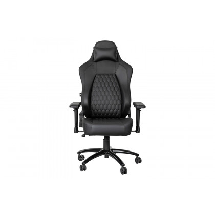 BLNK Falco Ergonomic Black High-Back Adjustable Gaming Chair with 4D Armrests, Headrest Pillow, and Adjustable Lumbar Support - with Black Stitching
