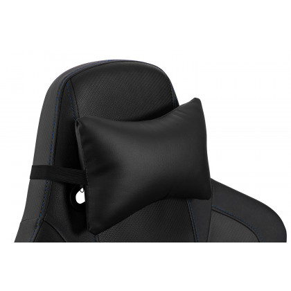 BLNK Falco Ergonomic Black High-Back Adjustable Gaming Chair with 4D Armrests, Headrest Pillow, and Adjustable Lumbar Support - with Blue Stitching