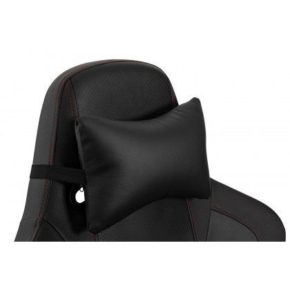 BLNK Falco Ergonomic Black High-Back Adjustable Gaming Chair with 4D Armrests, Headrest Pillow, and Adjustable Lumbar Support - with Red Stitching