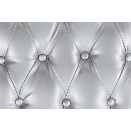 BLNK Louise Vinyl Hard Tufted Chiavari Chair Cushion - Silver