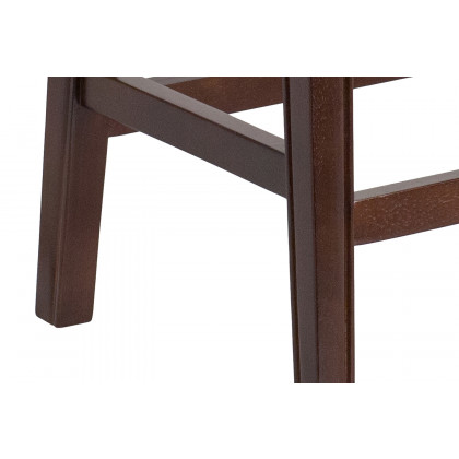 BLNK Alphus Wood Backless Counter Height Stool with Black Saddle Seat - Cappuccino