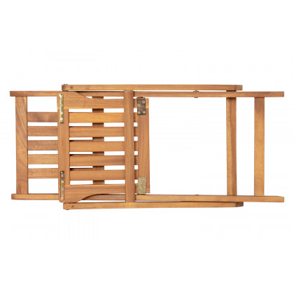 BLNK - Martindale Indoor-Outdoor Folding Patio Bistro Set, Indoor-Outdoor Acacia Round Wood Table and 2 Chair Set with Slatted Design, Natural Finish 3 Piece