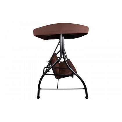 BLNK Tellis Outdoor Steel 3-Seat Converting Patio Swing Canopy Hammock with Cushions - Brown