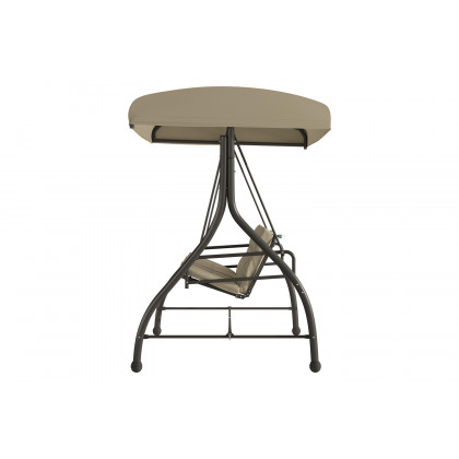 BLNK Tellis Outdoor Steel 3-Seat Converting Patio Swing Canopy Hammock with Cushions - Tan