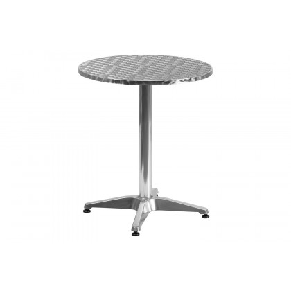 BLNK Mellie Round Aluminum Indoor-Outdoor Table with Base - 23.5"D