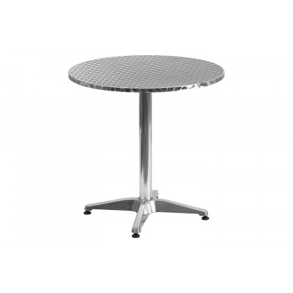 BLNK Mellie Round Aluminum Indoor-Outdoor Table with Base - 27.5"D