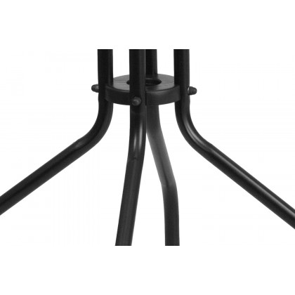 BLNK Round Metal Tempered Glass Table - 23.75"D