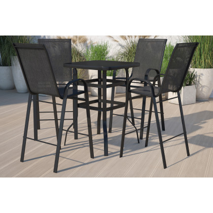 BLNK - Brazos Outdoor 4-Person Bistro Dining Set