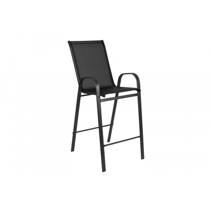 BLNK Brazos Outdoor 4-Person Bistro Dining Set - Black