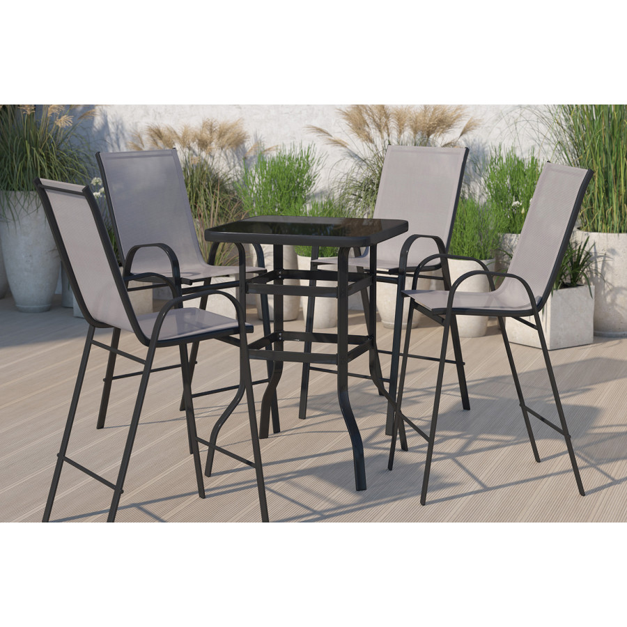 BLNK - Brazos Outdoor 4-Person Bistro Dining Set