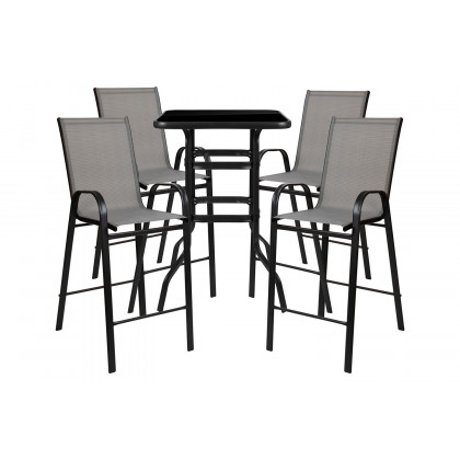 BLNK - Brazos Outdoor 4-Person Bistro Dining Set