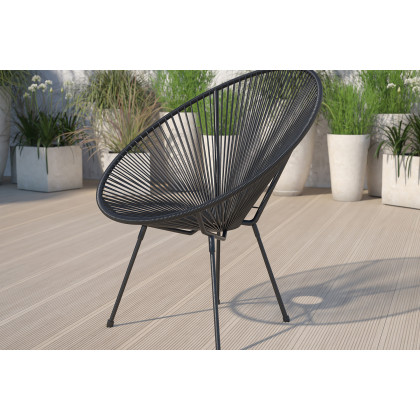 BLNK - Valencia Oval Comfort Series Take Ten Papasan Lounge Chair