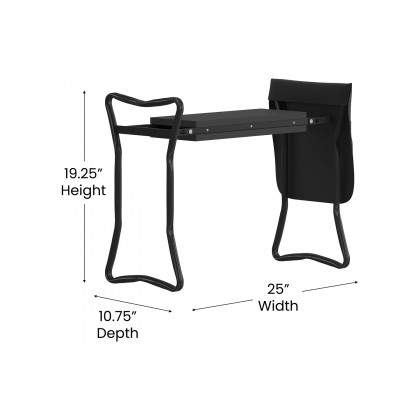 BLNK Assisi Foldable Garden Kneeler - Black