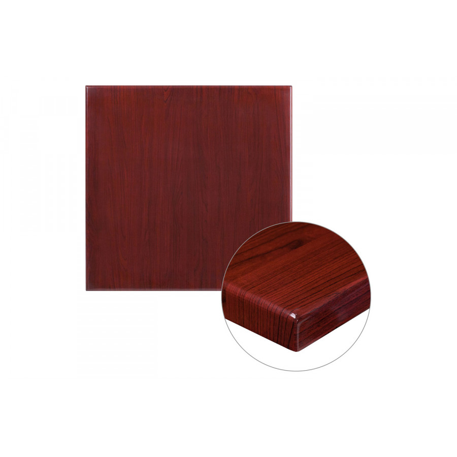 BLNK - Glenbrook Square Resin High-Gloss Table Top with 2" Thick Drop-Lip