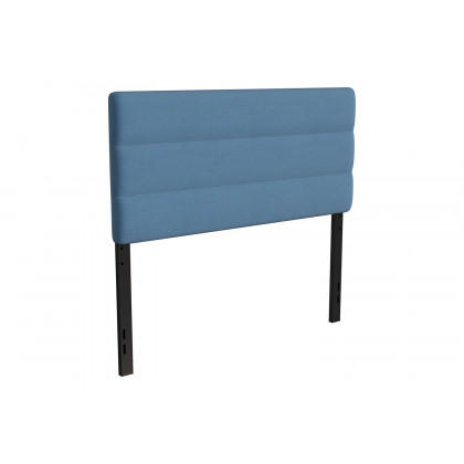 BLNK Paxton Fabric Channel Stitched Upholstered Adjustable Height Headboard - Blue, Full Size